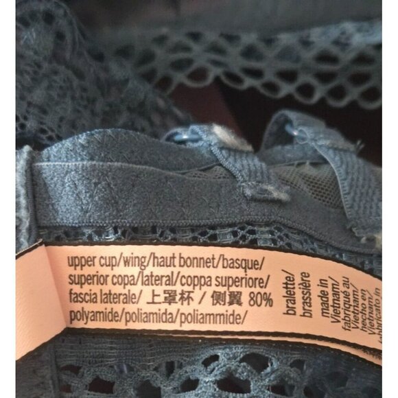 Victoria’s Secret blue Lined Lace Bralette Size Large - Picture 6 of 8